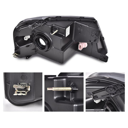 G-PLUS LED Headlights Assembly Fit Ford F150 2004-2008,Fit 2006-2008 Lincoln Mark Lt(NOT Fit 2004 F150 Heritage/Flareside Beds) Clear lens Black Housing Clear Reflector,DRL Headlamps Faros Delanteros