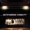 G-PLUS Clear Lens Fog Lights w/Bulbs Fit 1999-2002 GMC Sierra Only (Not fit C3 & Denali),Fit 2000-2006 GMC Yukon/Yukon XL Only (Not fit Denali) Front Bumper Fog Lamp Left and Right Side