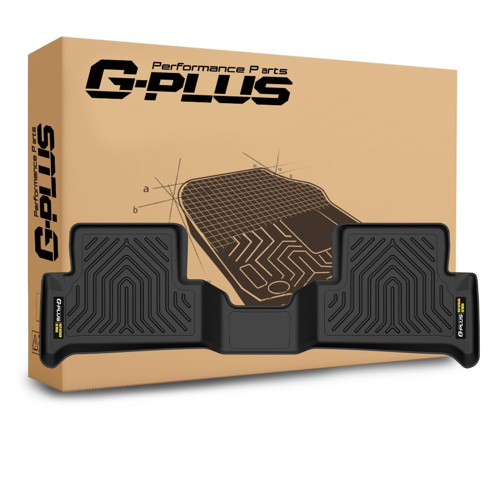 G-PLUS TPE Floor Mats Fit Chevy Colorado & GMC Canyon Extended Cab 2015-2022 2nd Row Truck Accessories Cargo Liners All Weather Protection 1PC Black Alfombras para Carro