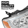 G-PLUS Headlights Assembly, Compatible with 2005 2006 2007 Ford F250 F350 Super Duty Bumper Headlamps, Clear Lens Chrome Housing Amber Reflector