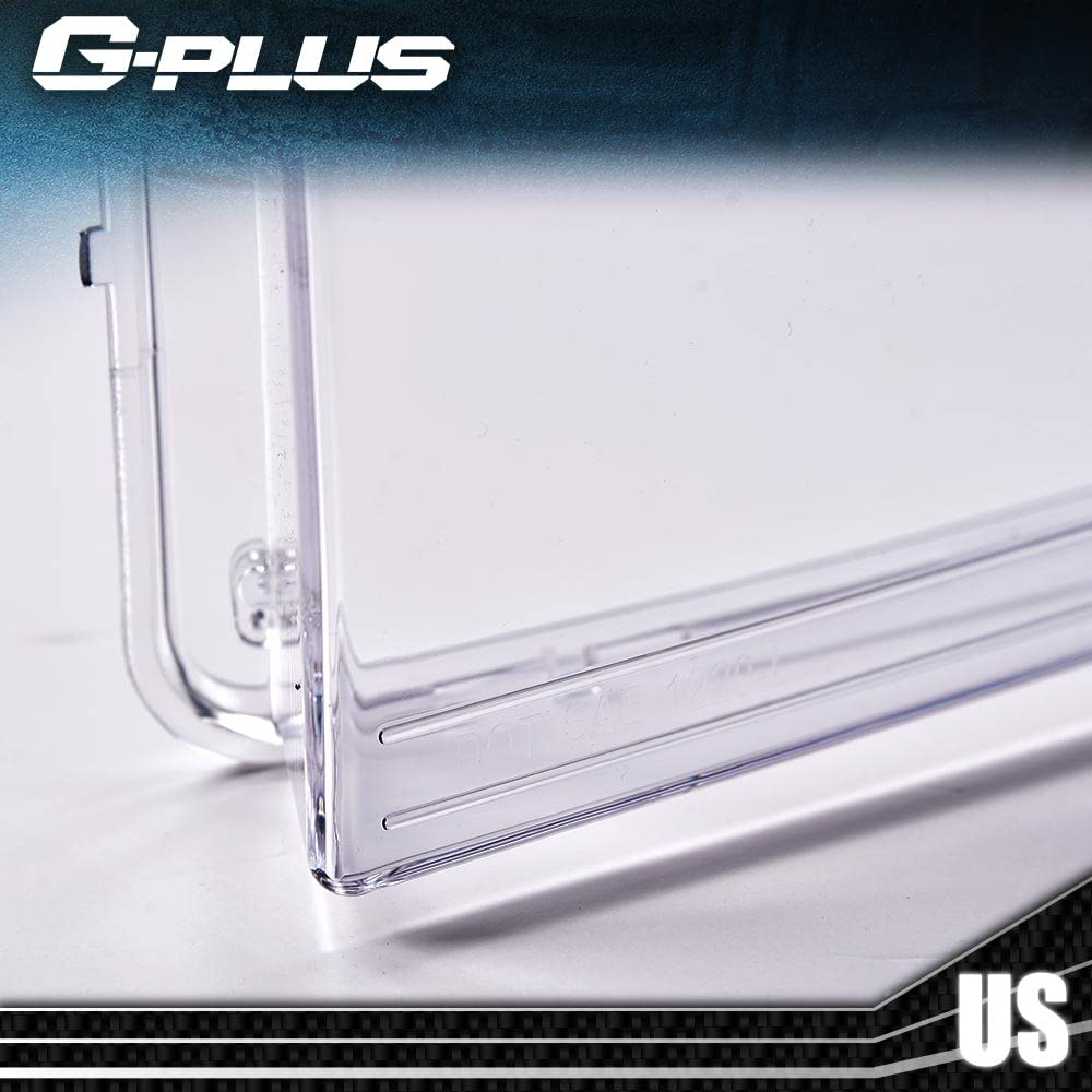 G-PLUS Front Headlight Lens Cover Compatible with 05-07 Ford F250 F350 F450 F550, Left & Right Side (Clear Lens)