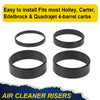 G-PLUS Air Cleaner Spacer Compatible With Edelbrock Holley 1/2"-2" Plastic Kit Black 4PCS