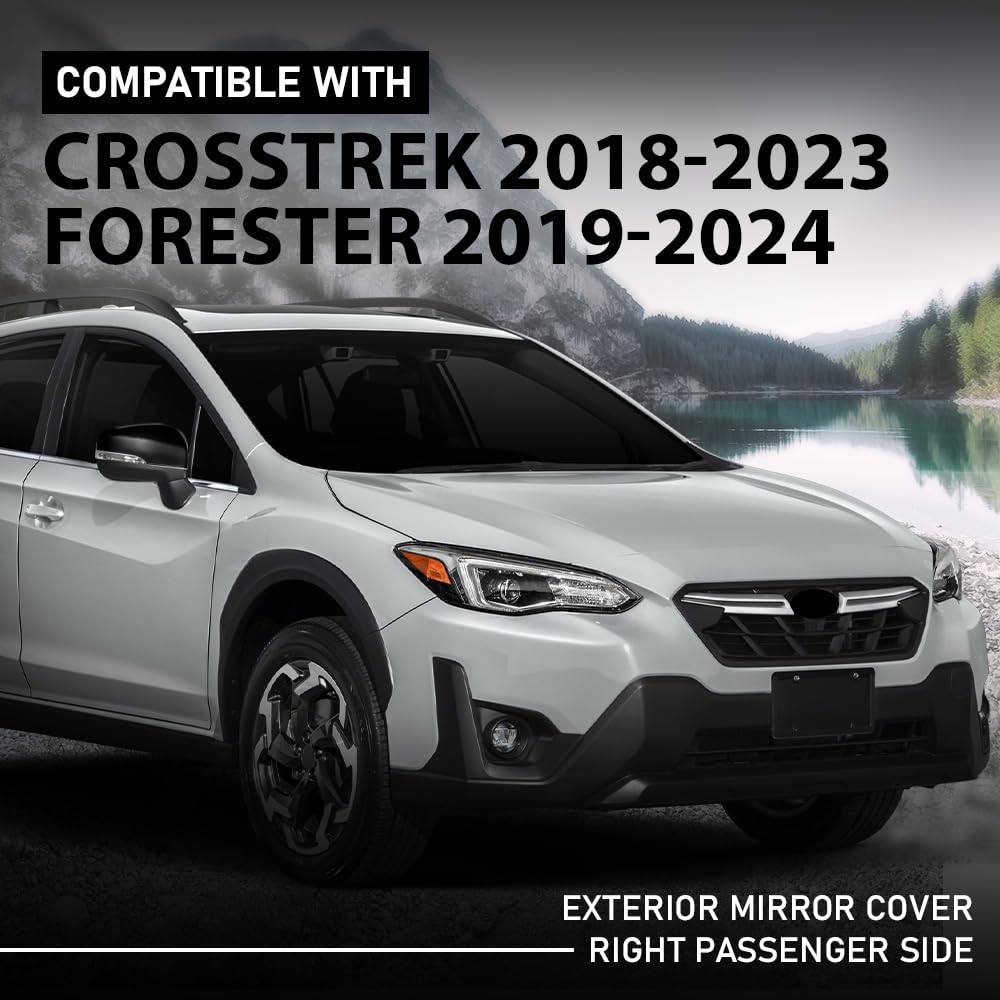 G-PLUS Exterior Mirror Cover Passenger Side Compatible with Subaru Crosstrek 2018-2023,Fit Subaru Forester 2019-2024 91059FL020