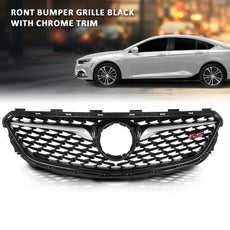 G-PLUS Front Bumper Grille Chrome Trim Compatible with Buick Regal Sportback 2018-2020 Black Product Details