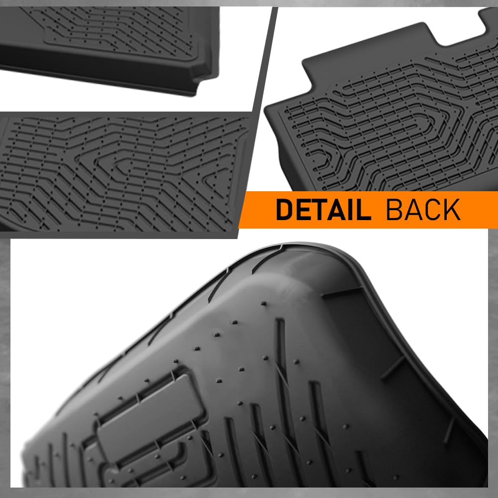 G-PLUS Floor Mats Cargo Liner Compatible with Honda Odyssey 2018-2025 Mini Passenger Van, TPE All Weather Custom Fit Floor Liner and Cargo Mats 1st 2nd and 3rd Rows Car Mats and Trunk Liner Black