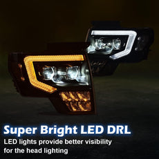 G-PLUS Headlights Assembly for Ford F150 2009-2014 LED Style Clear Lens Black Housing Product Details