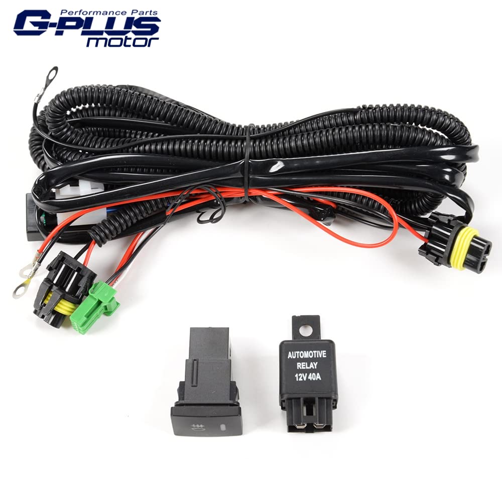 G-PLUS Compatible with Toyota Vios Yaris Belta Sedan 2013 2014 2015 2016 Front Bumper Driving Fog Light Lamps Assembly With H11 Bulbs Switch Wiring Kit Pairs