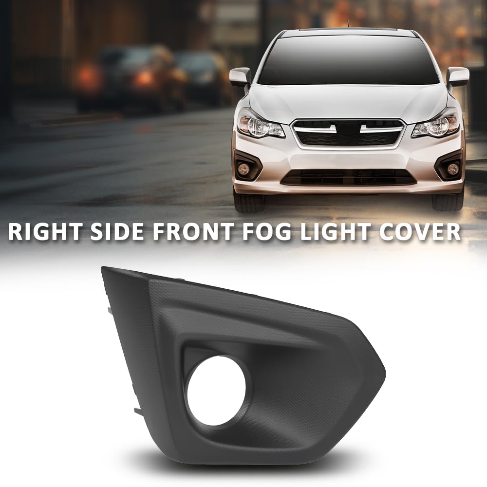 G-PLUS Front Right Fog Light Bezel Cover W/Hole, Compatible with Subaru Impreza 2012-2014, Passenger Side, 57731FJ000