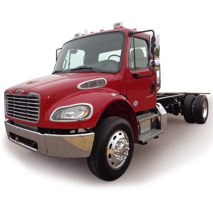 G-PLUS Headlights Assembly, Compatible with 2005-2012 Freightliner M2 Models Left Bumper Headlamps, Clear Lens Chrome Housing Amber Reflector