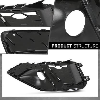 G-PLUS Pair Fog Light Cover Fog Lamp Grilles Cover, Compatible with Audi A4/S4 2020-2023, LH Driver & RH Passenger 2PCS
