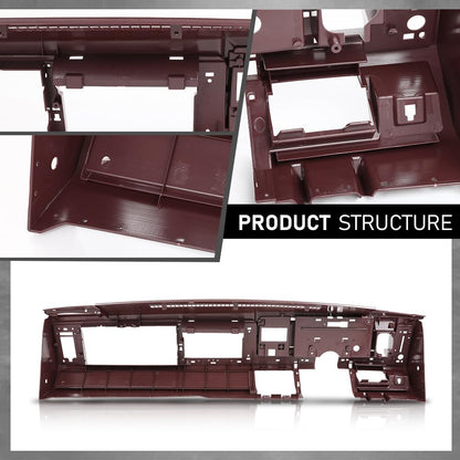 G-PLUS Dash Dashboard Core Compatible with 1988-1994 Chevy & GMC Truck Fit 1992 1993 1994 Chevy Blazer GMC Yukon Suburban Red ABS