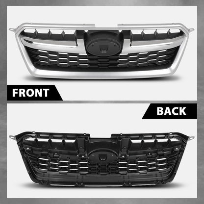 G-PLUS Front Bumper Upper Grille W/Chrome Grill Tirm Compatible with Subaru Impreza 2012-2014 91122FJ010