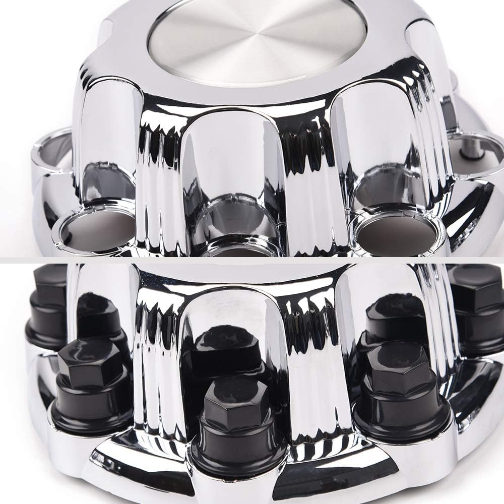 G-PLUS Wheel Center Caps 8 Lugs Best for 16'' Van & Truck Rim Wheels - Fit Chevy Silverado/GMC Sierra 2500 1999-2008, Sierra 1500 2001-2007, Suburban/Yukon 2500 2000-2008