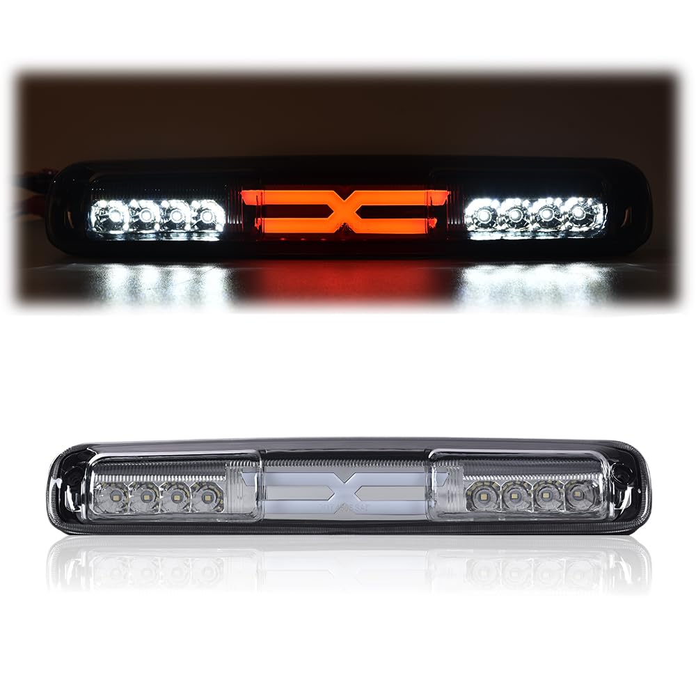 G-PLUS Third Tail Type X Brake & Reverse Light, High Mount Stop Lamp, Compatible with 1999-2006 Chevy Silverado/Fit GMC Sierra 1500 2500 3500 & HD Models 5978318 16525205 Turn Signal Light