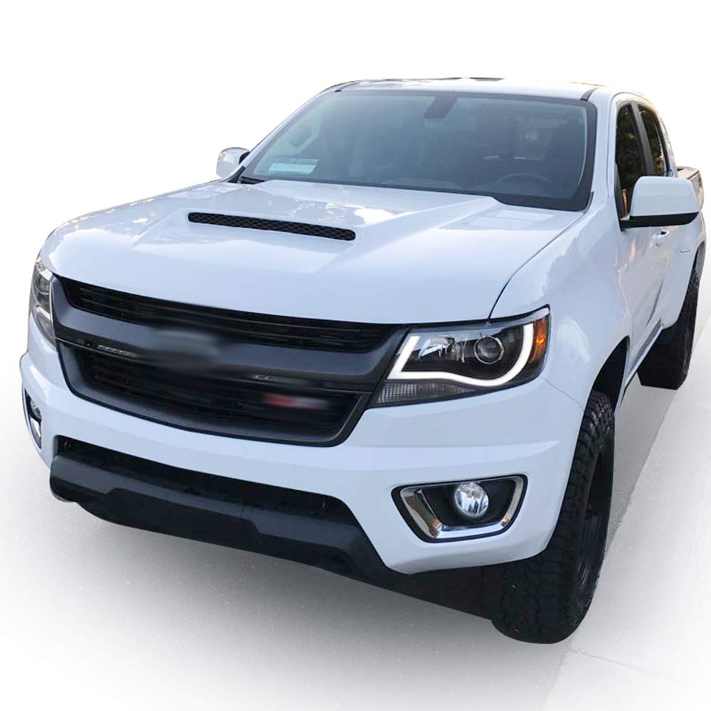 G-PLUS One Pair Clear Lens Driving Fog Light Lamps w/Chrome Trim Bezel Compatible With Chevy Colorado 2015-2019 Left and Right Sides