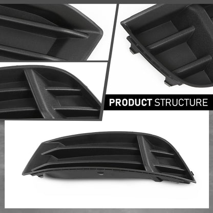 G-PLUS Pair Front Bumper Fog Light Cover Lamp Bezel Grill Compatible with Audi A3 Sedan 2017-2020 2PCS