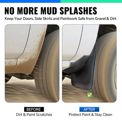 G-PLUS Mud Flaps Splash Guards Fit for Chevy Silverado/GMC Sierra 1500 1999-2007, Fit Sierra 2500 2001-2007/ Avalanche 1500/2500 2002-2006 Front&Rear 4PCS (Only fit Models with Factory Fender Flares)
