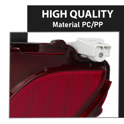 G-PLUS Rear Bumper Reflector Driver Left Side Compatible with Toyota Highlander XSE/Hybrid Bronze Edition 2020-2023 81490-0E060, 814900E060, TO1184117 Red