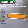 G-PLUS Front Side Marker Lights Assembly Compatible With 1981-1991 Chevy Blazer/GMC Jimmy C/K R Pickup,915557,915558 Side Chrome Bezel Marker Lamps Pair (Orange Lens)