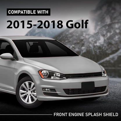 G-PLUS Front Engine Splash Shield Compatible with VW Volkswagen Golf 2015-2018 VW1228137, 3Q0825236D