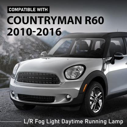 G-PLUS Left or Right Fog Light Daytime Running Lamp 1PC, Compatible with Mini Cooper Countryman R60 2010-2016, 63179802163
