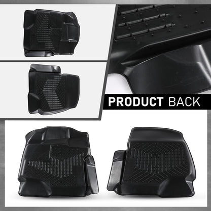 G-PLUS Cargo Liner Compatible with Ford F150 Super Crew 2015-2025(Fit 22-24 Lightning Models) All Weather Full Cover Protection Front Row TPE Floor Liners Accessories 2PCS