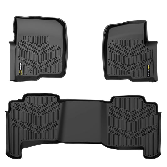 G-PLUS Floor Mats Cargo Liners,Compatible with Ford F150 Super Crew Cab 2004 2005 2006 2007 2008, 1st & 2nd Row, alfombras para carro,3PCS TPE Floor Liner All Weather Full Cover Protection