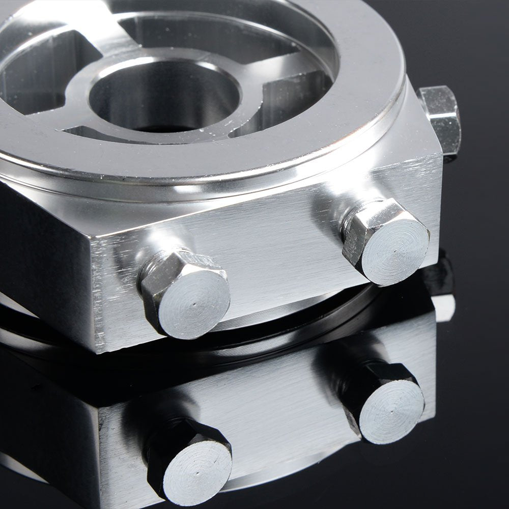 G-PLUS Oil/Gauge Filter Oil Pressure Adapter Universal Aluminum Oil pressure/temperature gauge Filter Cooler Sandwich Plate Adapter M20 X 1.5 Racing Sport JDM