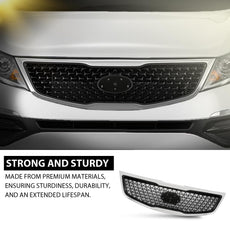 G-PLUS Front Upper Grille Chrome for Kia Sportage 2014-2016 Additional Angle