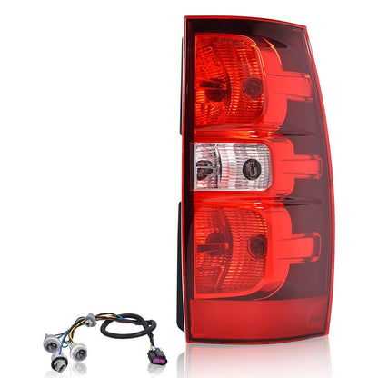 G-PLUS Right Tail Light Assembly w/Harness Compatible with Chevy Suburban 1500 2007-2014, Fit Chevy Suburban 2500 LTZ 2007 Rear Brake Lamp, 22837924, GM2801196, Red Lens
