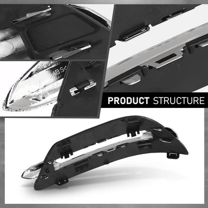 G-PLUS Right Fog Light Cover Daytime Running Light Cover, Compatible with Benz C250 C350 2012-2015/C300 2012-2014, Fit Models W/o AMG Package & Sport Package, Passenger Side, 2048803324, MB1039117