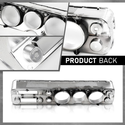 G-PLUS Dash Bezel Compatible with 1965 Chevy Chevelle El Camino with A/C Silver