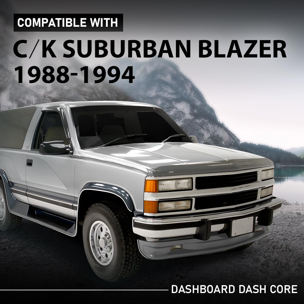 G-PLUS Dash Dashboard Core Compatible with Chevy & GMC Truck 1988-1994 Fit Chevy Blazer GMC Yukon Suburban 1992 1993 1994 Brown ABS
