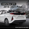 G-PLUS Rear Quarter Moldings Left and Right Side Compatible with Toyota Prius 2016-2021 62505-47012 62506-47012 Glossy Black