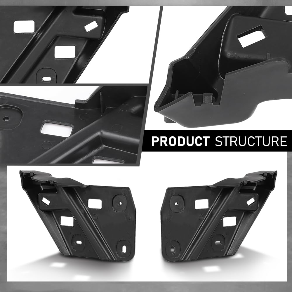 G-PLUS Rear Bumper-Inner Bracket Left & Right Compatible with Cadillac SRX 2010-2016 20904549, 20904550 Black