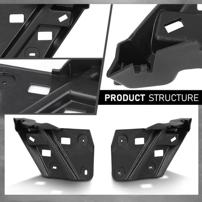 G-PLUS Rear Bumper-Inner Bracket Left & Right Compatible with Cadillac SRX 2010-2016 20904549, 20904550 Black