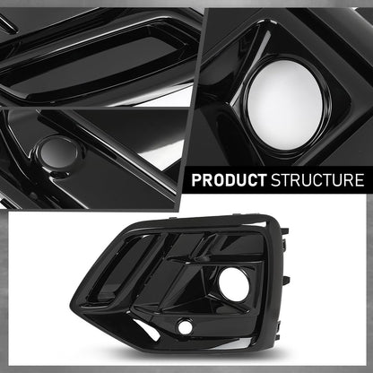 G-PLUS Pair Front Bumper Fog Light Cover Grille Trim, Compatible with Audi Q5/ Q5 Sportback 2021 2022 2023, Left Driver & Right Passenger Side 2PCS