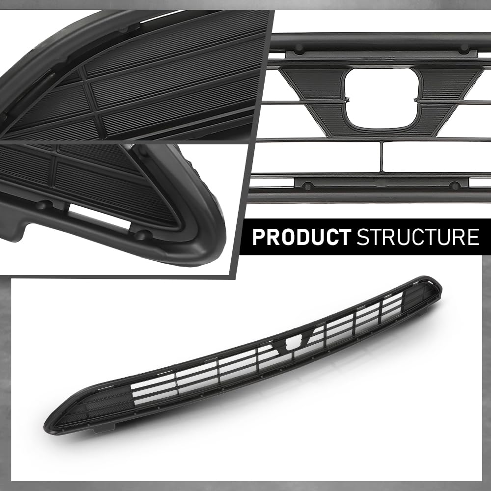 G-PLUS Front Bumper Center Middle Grille With Camera Option Compatible with Toyota Rav4 XLE LE 2016-2018 TO1036177 Grill