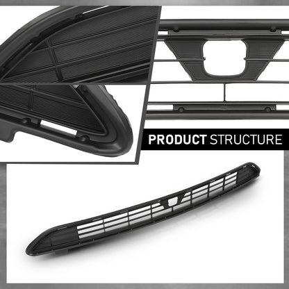 G-PLUS Front Bumper Center Middle Grille With Camera Option Compatible with Toyota Rav4 XLE LE 2016-2018 TO1036177 Grill