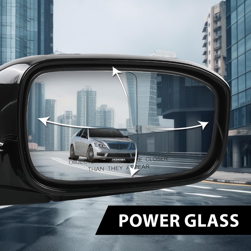 G-PLUS Power Mirror Driver and Passenger Side Compatible with Honda Accord 4-Door 2003-2007 Manual Folding 3-Pin HO1320152 HO1321152 76250SDAA13ZA 76200SDAA13ZA Glossy Black