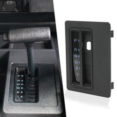 G-PLUS Shift Indicator Bezel for Jeep Wrangler TJ 1997-2006 Auto Console Black Front View