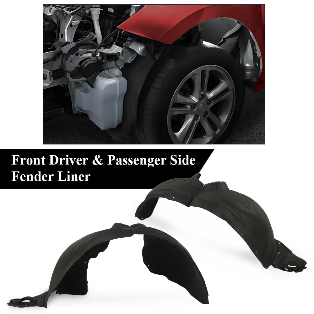 G-PLUS Front Fender Liner Driver and Passenger Side Compatible with Chevy Malibu (submodel: L, LS, LT, Premier) 2016-2018 84062808 84062807 GM1249279 GM1248279