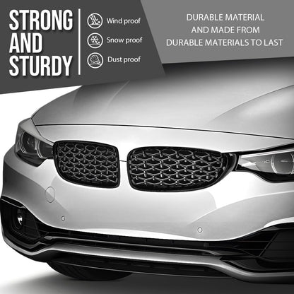 G-PLUS Front Upper Grille Compatible with BMW 4 Series F32 F33 F36 F82 2014 2015 2016 2017 2018 Glossy Black