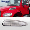G-PLUS Chrome Hood Grille Grill Air Intake Vent Cover Compatible with 2002-2018 Freightliner M2 100 106 112 Replacement for 17-14809-005, 17-14809-000