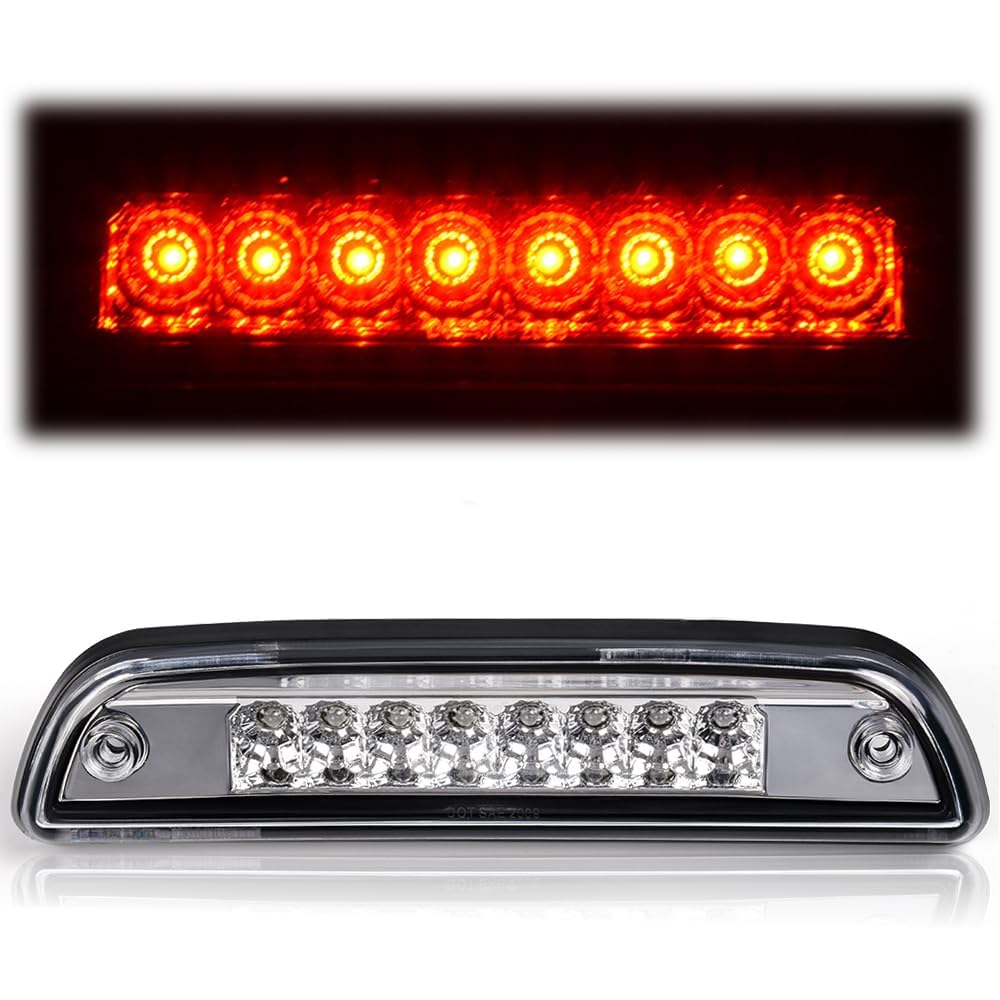 G-PLUS LED Rear 3rd Third Brake Light Compatible with Toyota Tacoma 1995-2017 High Mount Brake Light Clear Lens Chrome Housing 8157004030