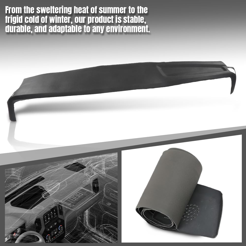 G-PLUS TPE Dash Cover Dashboard Compatible with Dodge Ram 1500 2002-2005,Fit Dodge Ram 2500 3500 2003-2005 Instrument Panel Cover Black