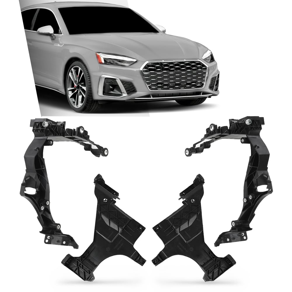 G-PLUS Front Headlight Mount Guide Support Bracket Set Compatible with Audi A5/S5 2012-2016,Compatible with Audi RS 2013-2016 8T0941453B, 8T0941453D, 8T0941454B, 8T0941454D
