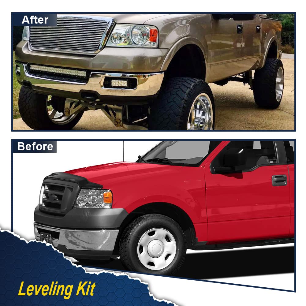 G-PLUS 2" Molded Bolt Leveling Kit Compatible With 2004-2008 F150 2WD 4WD (Bolt-On Kit)
