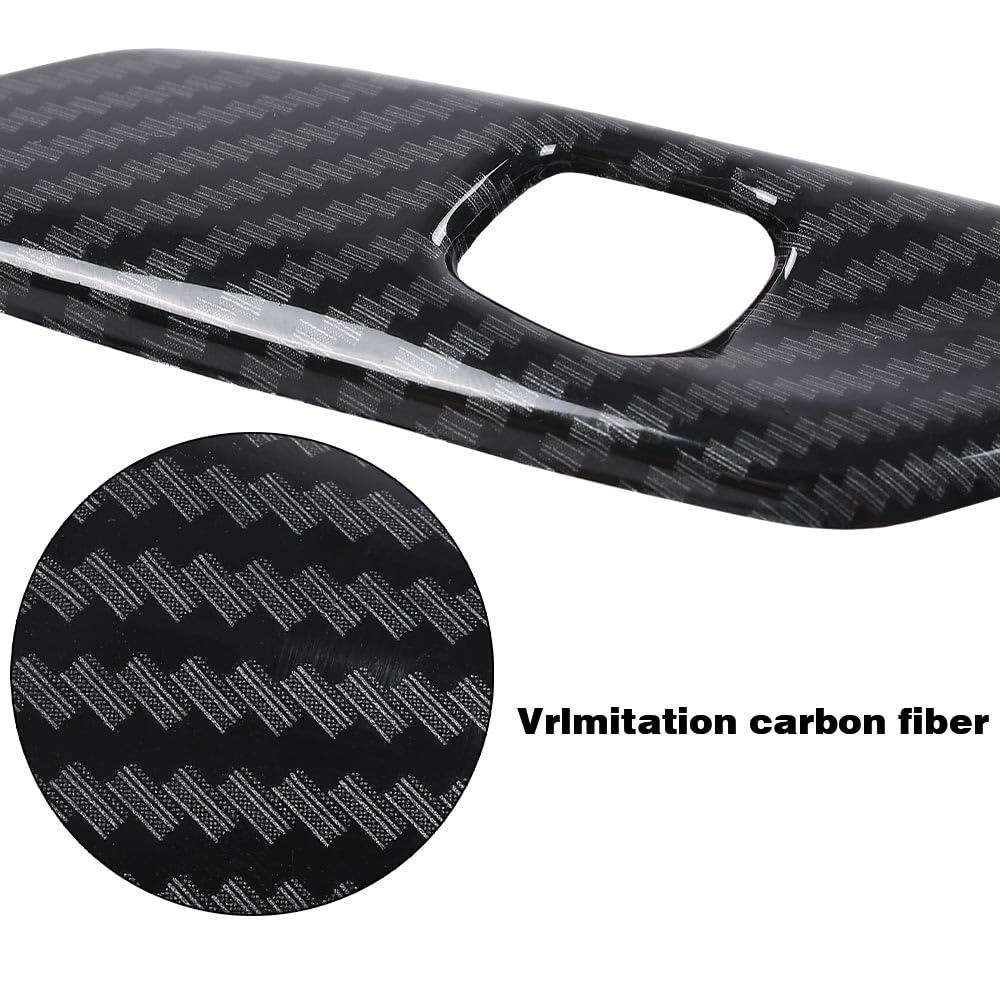 G-PLUS Carbon Fiber Interior Door Handle molding Cover Trims Compatible with Chevy Corvette C7 2014 2015 2016 2017 2018