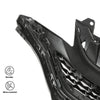 G-PLUS Front Bumper Upper Chrome Honeycomb Grille Grill Compatible with 2018 2019 2020 Honda Fit 71121-T5R-A50, 71122-T5R-A50, 71123-T5R-A50